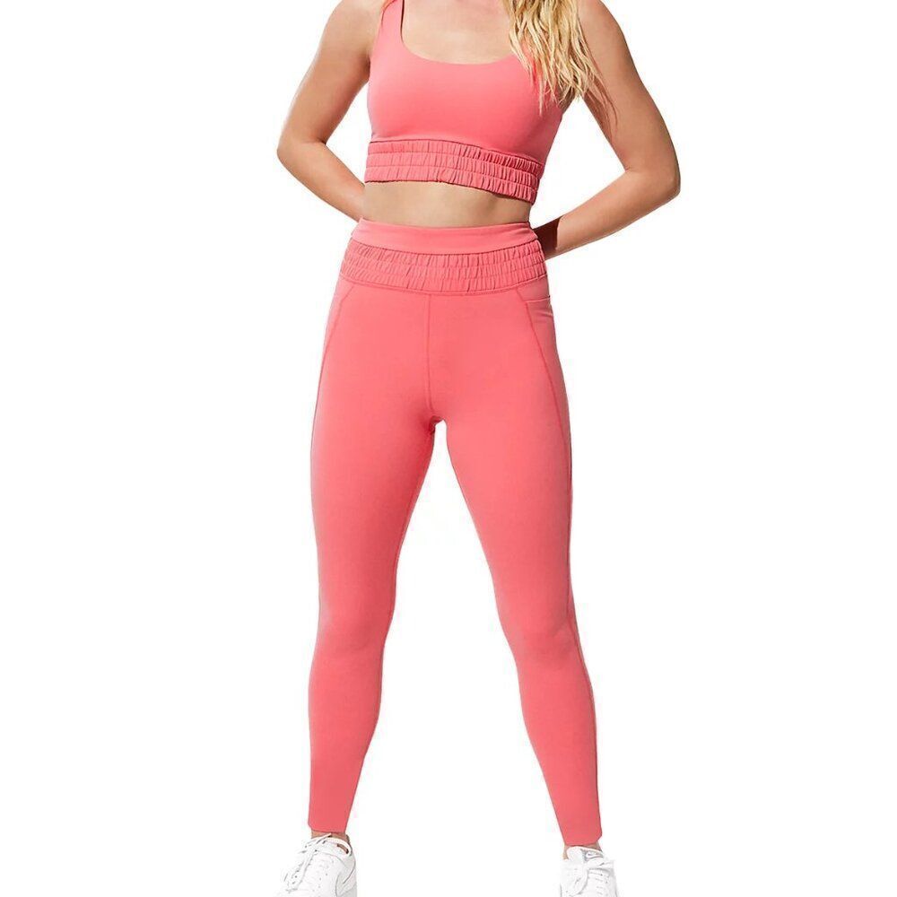 NWT New EleVen Venus Williams Pink Coral Let's Roll Athletic Leggings/Joggers M